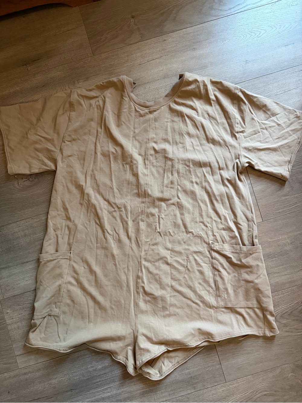 FP Movement by Free People Short Sleeve Romper in Tan